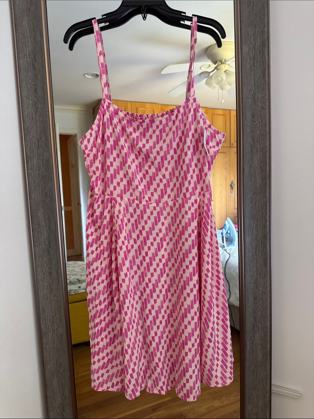 Pink Geometric Sundress - Women's Sleeveless Dress XL GAP